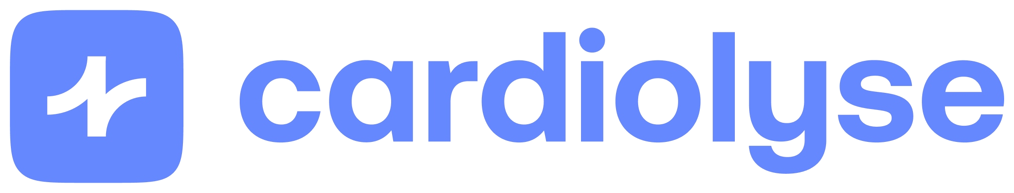 Cardiolyse wordmark, brand blue